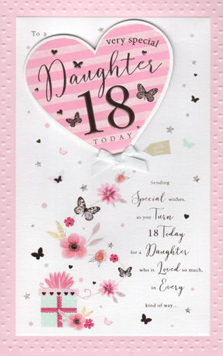 Picture of DAUGHTER 18TH BIRTHDAY CARD